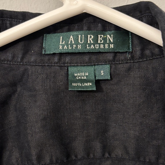 Ralph Lauren Dark Gray Linen Shirt - Picture 2 of 5